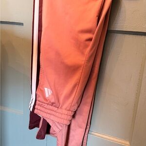 Adidas  Pink Track Pants with Side Stripes